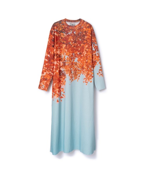 NON TOKYO(ノントーキョー)の「NON TOKYO/ノントーキョー/PRINT RIB L/S ONE-PIECE(A-C)(ワンピース・レディース・B/A/C・1/2)」の2枚目の写真