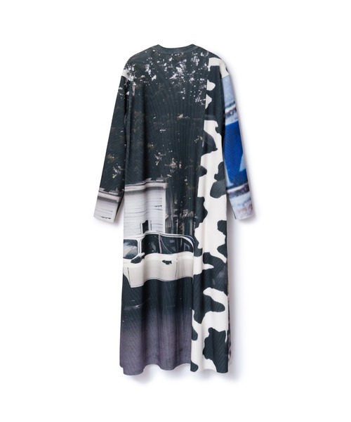 NON TOKYO(ノントーキョー)の「NON TOKYO/ノントーキョー/PRINT RIB L/S ONE-PIECE(A-C)(ワンピース・レディース・B/A/C・1/2)」の4枚目の写真