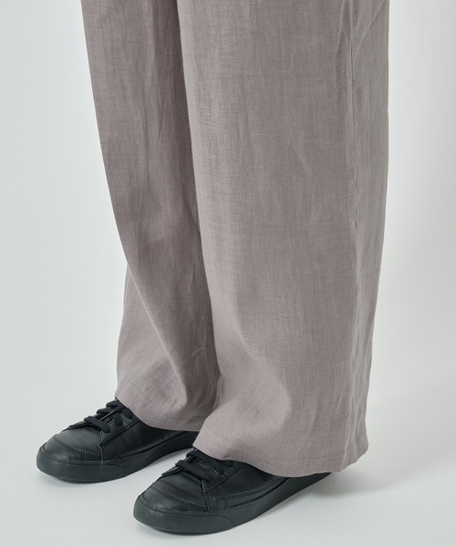 markaware(マーカウェア)の「【markaware/marka】別注 LINEN TROPICAL WIDE LEG EASY PANTS(スラックス・メンズ・ブラウン/ブラック/ベージュ・1/2)」の14枚目の写真