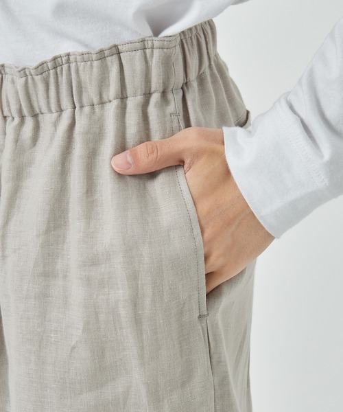 markaware(マーカウェア)の「【markaware/marka】別注 LINEN TROPICAL WIDE LEG EASY PANTS(スラックス・メンズ・ブラウン/ブラック/ベージュ・1/2)」の7枚目の写真