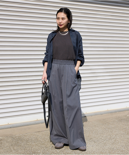 JOURNAL STANDARD(ジャーナルスタンダード)の「リネンレギュラーカラーシャツ(シャツ/ブラウス・レディース・ホワイト/ピンク/ネイビー/イエロー・FREE)」の6枚目の写真