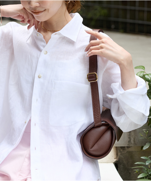 JOURNAL STANDARD(ジャーナルスタンダード)の「リネンレギュラーカラーシャツ(シャツ/ブラウス・レディース・ホワイト/ピンク/ネイビー/イエロー・FREE)」の14枚目の写真