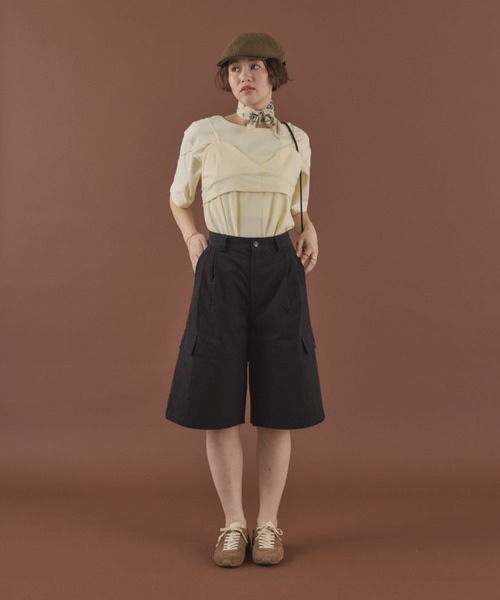 MIRROR STOKE（ミラーストーク）の「【ZOZO限定／追加】BACK OPEN TSHIRT×STICH BUSTER/バックオープンティーシャツ×ステッチビスチェ（セットアイテム）（Tシャツ/カットソー・レディース・イエロー/グレー・MEDIUM）」の11枚目の写真