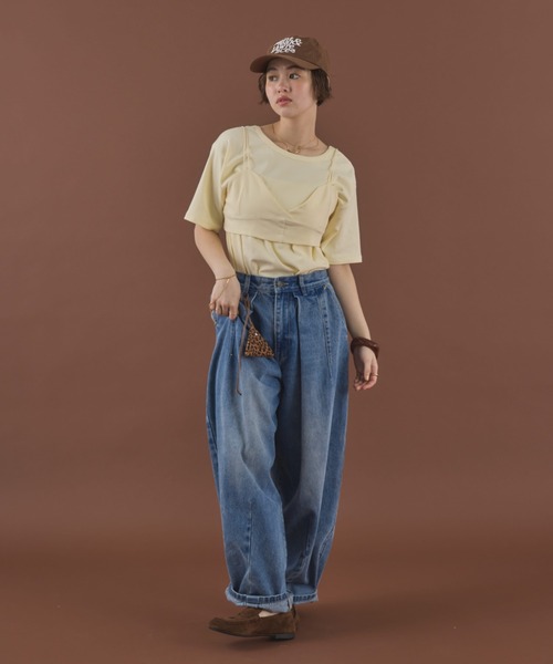 MIRROR STOKE（ミラーストーク）の「【ZOZO限定／追加】BACK OPEN TSHIRT×STICH BUSTER/バックオープンティーシャツ×ステッチビスチェ（セットアイテム）（Tシャツ/カットソー・レディース・イエロー/グレー・MEDIUM）」の22枚目の写真