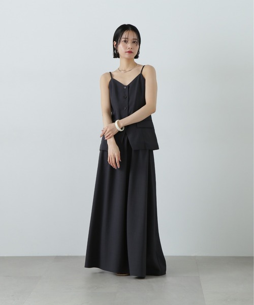 N.（N. Natural Beauty Basic）（エヌエヌナチュラルビューティーベーシック）の「ビスチェトップ＆スカートセット（ワンピース・レディース・ベージュ/チャコールグレー・MEDIUM）」の11枚目の写真