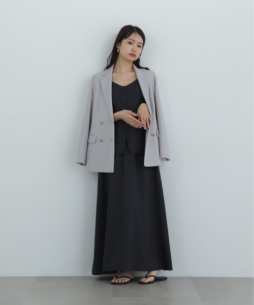 N.（N. Natural Beauty Basic）（エヌエヌナチュラルビューティーベーシック）の「ビスチェトップ＆スカートセット（ワンピース・レディース・ベージュ/チャコールグレー・MEDIUM）」の15枚目の写真