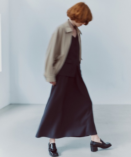 N.（N. Natural Beauty Basic）（エヌエヌナチュラルビューティーベーシック）の「ビスチェトップ＆スカートセット（ワンピース・レディース・ベージュ/チャコールグレー・MEDIUM）」の20枚目の写真