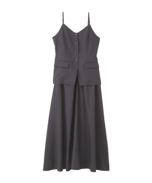 N.（N. Natural Beauty Basic）（エヌエヌナチュラルビューティーベーシック）の「ビスチェトップ＆スカートセット（ワンピース・レディース・ベージュ/チャコールグレー・MEDIUM）」の21枚目の写真