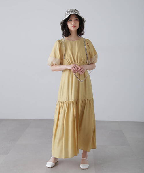 ランタンバック・ワンピースセット Lサイズ】ランタンスリーブワンピース | kotobukisewing
