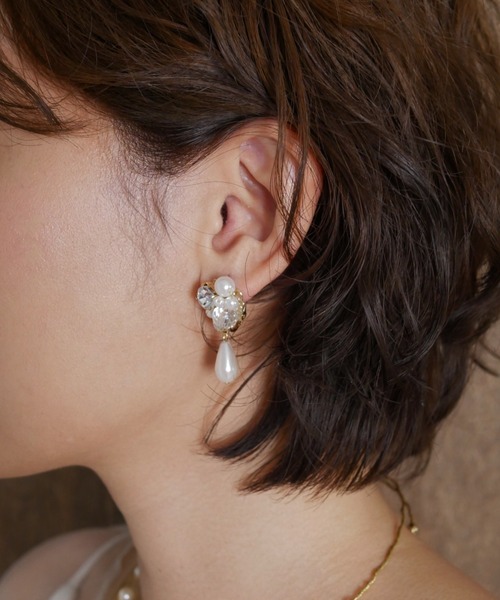 My shawty（ﾏｲｼｬｳﾃｨｰ）の「bijou drop earring（イヤリング・レディース・シルバー/ゴールド・FREE）」の4枚目の写真