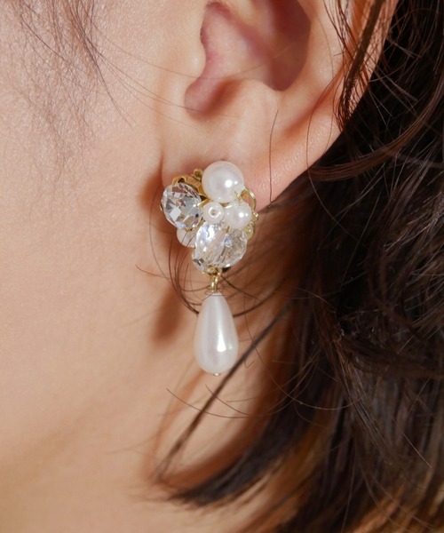 My shawty（ﾏｲｼｬｳﾃｨｰ）の「bijou drop earring（イヤリング・レディース・シルバー/ゴールド・FREE）」の11枚目の写真