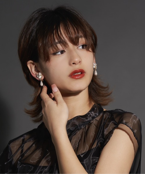 My shawty（ﾏｲｼｬｳﾃｨｰ）の「bijou drop earring（イヤリング・レディース・シルバー/ゴールド・FREE）」の9枚目の写真