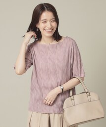 ITS'DEMO | 【洗濯機OK】ジャカード5分袖プルオーバー(Tシャツ/カットソー)