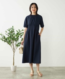 a.v.v | 【洗える/イージーケア/吸水速乾/UVカット】ウエストタックサッカーワンピース(ワンピース)