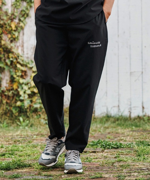 1minute 1second(ワンミニットワンセカンド)の「mp13511-cool embroidery easy pants イージーパンツ(その他パンツ・メンズ・グレイッシュベージュ/ブラック・S/M/L/XL)」の1枚目の写真