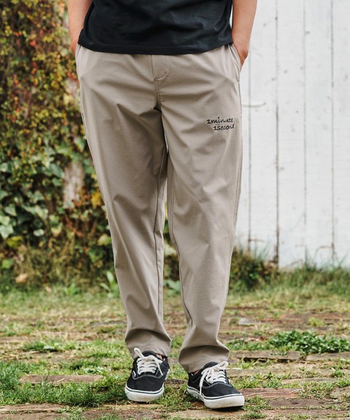 1minute 1second(ワンミニットワンセカンド)の「mp13511-cool embroidery easy pants イージーパンツ(その他パンツ・メンズ・グレイッシュベージュ/ブラック・S/M/L/XL)」の3枚目の写真