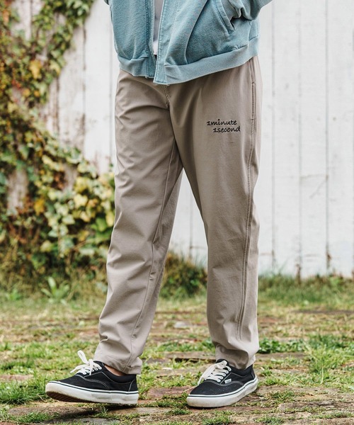 1minute 1second(ワンミニットワンセカンド)の「mp13511-cool embroidery easy pants イージーパンツ(その他パンツ・メンズ・グレイッシュベージュ/ブラック・S/M/L/XL)」の5枚目の写真
