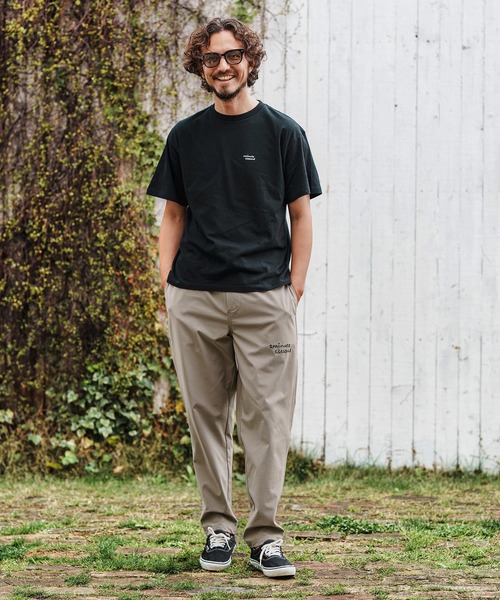 1minute 1second(ワンミニットワンセカンド)の「mp13511-cool embroidery easy pants イージーパンツ(その他パンツ・メンズ・グレイッシュベージュ/ブラック・S/M/L/XL)」の6枚目の写真