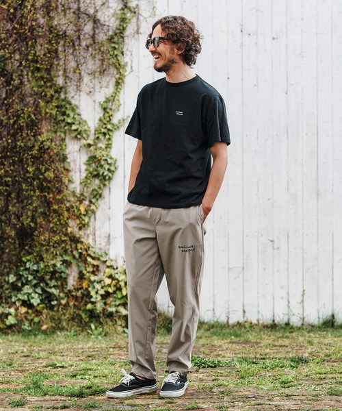 1minute 1second(ワンミニットワンセカンド)の「mp13511-cool embroidery easy pants イージーパンツ(その他パンツ・メンズ・グレイッシュベージュ/ブラック・S/M/L/XL)」の7枚目の写真