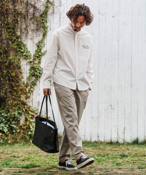 1minute 1second(ワンミニットワンセカンド)の「mp13511-cool embroidery easy pants イージーパンツ(その他パンツ・メンズ・グレイッシュベージュ/ブラック・S/M/L/XL)」の10枚目の写真