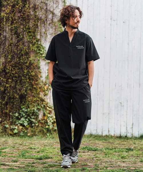 1minute 1second(ワンミニットワンセカンド)の「mp13511-cool embroidery easy pants イージーパンツ(その他パンツ・メンズ・グレイッシュベージュ/ブラック・S/M/L/XL)」の17枚目の写真