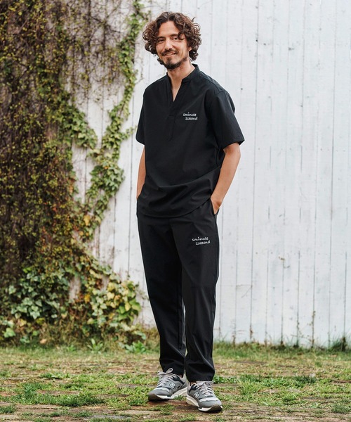 1minute 1second(ワンミニットワンセカンド)の「mp13511-cool embroidery easy pants イージーパンツ(その他パンツ・メンズ・グレイッシュベージュ/ブラック・S/M/L/XL)」の18枚目の写真