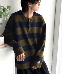 MACHATT マチャット　ボーダーラガーシャツ　グリーン MACHATT マチャット ボーダーラガーシャツ グリーン