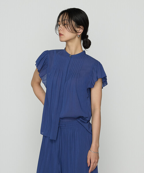 K.T KIYOKO TAKASE（キヨコタカセ）の「【セットアップ対応】シャンブレーカッセン ブラウス（シャツ/ブラウス・レディース・レモンイエロー/チャコール/カーキ/ブルー系・9号/11号/7号）」の12枚目の写真