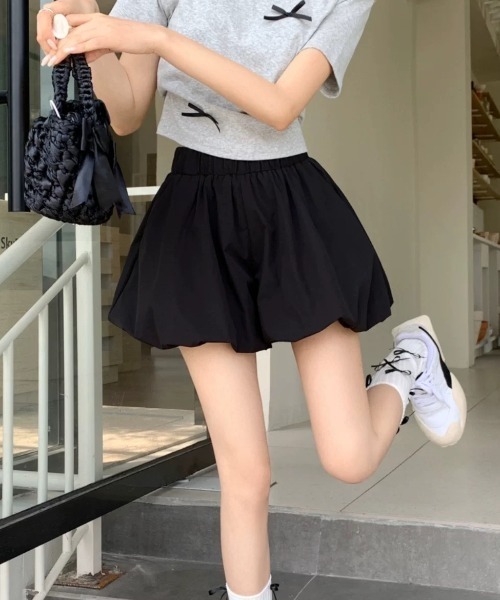 ampm(エーエムピーエム)の「ミニ丈バルーンスカートパンツ/パンプキンパンツ スカパン(スカート・レディース・ホワイト/ブラック・S/M/L)」の16枚目の写真
