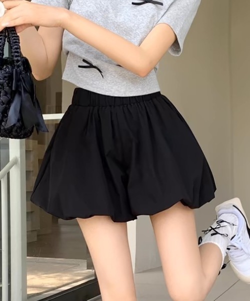 ampm(エーエムピーエム)の「ミニ丈バルーンスカートパンツ/パンプキンパンツ スカパン(スカート・レディース・ホワイト/ブラック・S/M/L)」の21枚目の写真