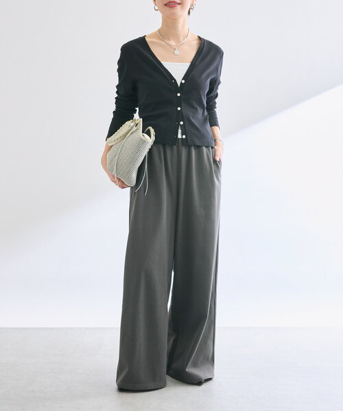 RIVE DROITE（リヴドロワ）の「【MONN.:.(モン)】スウェットワイドパンツ（その他パンツ・レディース・ブラック/チャコールグレー・38/36）」の18枚目の写真