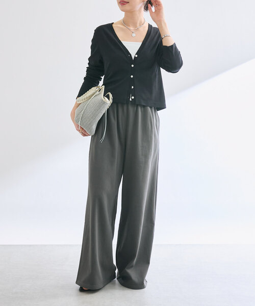 RIVE DROITE（リヴドロワ）の「【MONN.:.(モン)】スウェットワイドパンツ（その他パンツ・レディース・ブラック/チャコールグレー・38/36）」の19枚目の写真