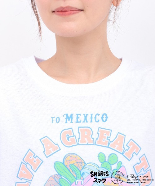 チチカカ（チチカカ）の「スマーフ コラボレーション メキシコバスプリントTシャツ【ユニセックス】（Tシャツ/カットソー・メンズ・その他1/ブラック・MEDIUM/LARGE）」の10枚目の写真