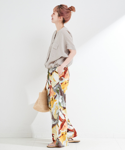 B.C STOCK（ベーセーストック）の「手洗い可 / リネンブレンドメッシュSSドルマンブルゾン（その他アウター・レディース・アイボリー/ベージュ/ネイビー・FREE）」の13枚目の写真