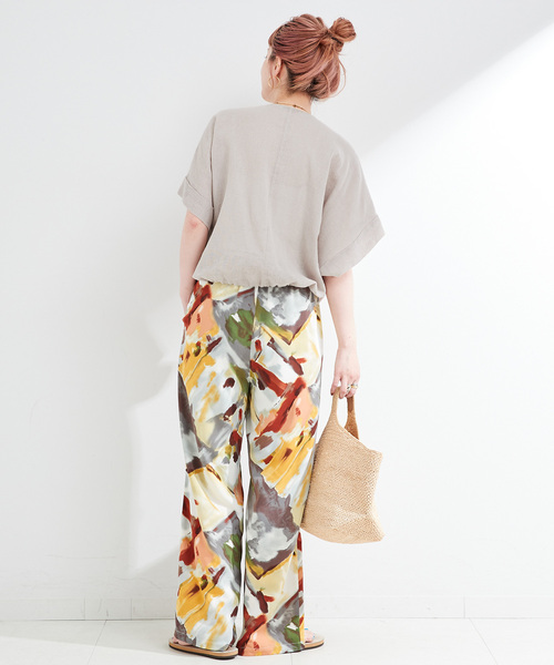 B.C STOCK（ベーセーストック）の「手洗い可 / リネンブレンドメッシュSSドルマンブルゾン（その他アウター・レディース・アイボリー/ベージュ/ネイビー・FREE）」の14枚目の写真