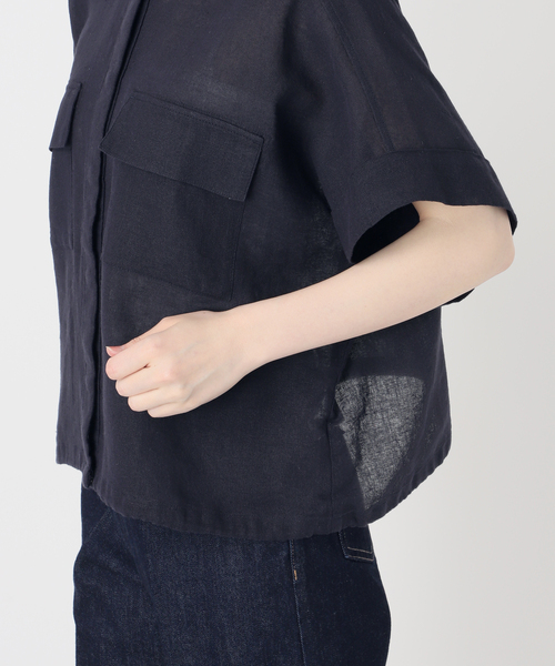 手洗い可 / リネンブレンドメッシュSSドルマンブルゾン（その他