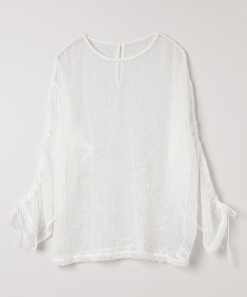 JEANASIS（ジーナシス）の「プリーツワッシャーシアープルオーバー/494479（Tシャツ/カットソー・レディース・ブラック/ホワイト/ブラウン・FREE）」の17枚目の写真