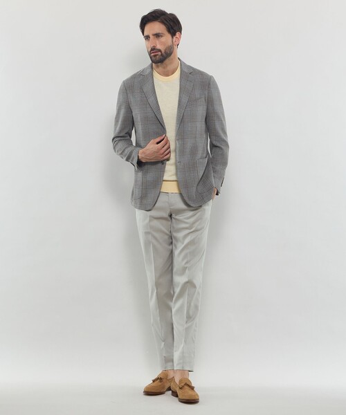 MACKINTOSH LONDON（マッキントッシュ ロンドン）の「【BREASY JACKET】ブッチャーリネンチェックジャケット（テーラードジャケット・メンズ・ブルー系その他7/グレー系その他・36/38/40）」の4枚目の写真