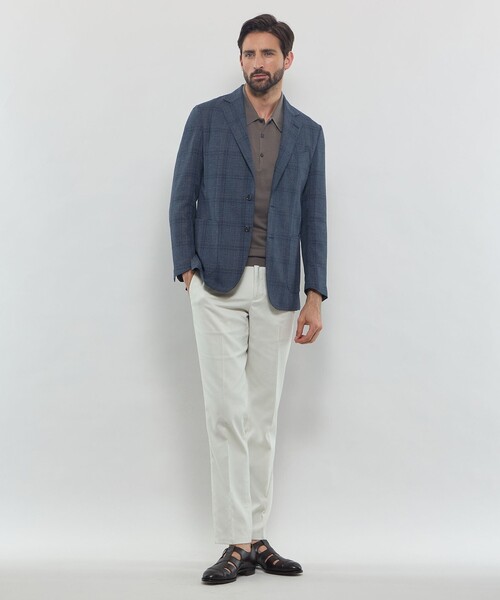 MACKINTOSH LONDON（マッキントッシュ ロンドン）の「【BREASY JACKET】ブッチャーリネンチェックジャケット（テーラードジャケット・メンズ・ブルー系その他7/グレー系その他・36/38/40）」の5枚目の写真