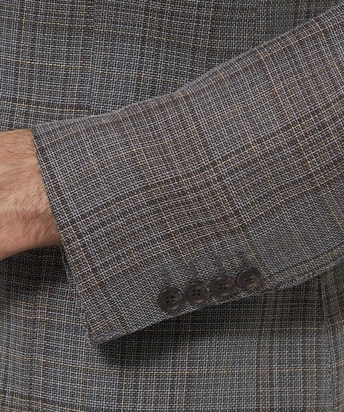 MACKINTOSH LONDON（マッキントッシュ ロンドン）の「【BREASY JACKET】ブッチャーリネンチェックジャケット（テーラードジャケット・メンズ・ブルー系その他7/グレー系その他・36/38/40）」の9枚目の写真