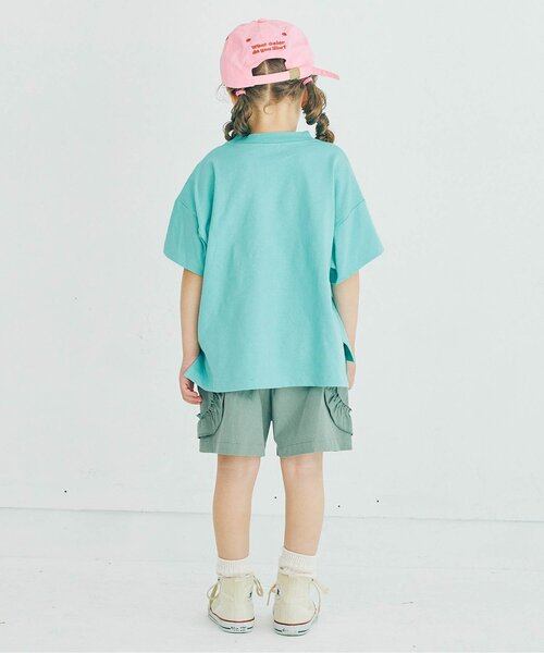 p.premier(ピードットプルミエ)の「FLOWERSフォトプリント半袖Tシャツ(Tシャツ/カットソー・キッズ・オフホワイト/ライトイエロー/サックスブルー・80/90/100/110/120/130/140)」の9枚目の写真