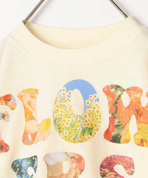 p.premier(ピードットプルミエ)の「FLOWERSフォトプリント半袖Tシャツ(Tシャツ/カットソー・キッズ・オフホワイト/ライトイエロー/サックスブルー・80/90/100/110/120/130/140)」の19枚目の写真