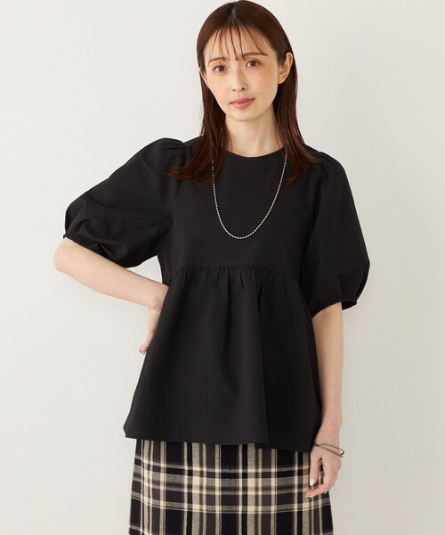 SHIPS for women / シップスウィメン SHIPS Colors:〈接触冷感・洗濯機可能〉サッカー ランタンスリーブ ブラウス セール】SHIPS Colors:〈接触冷感・洗濯機可能〉サッカー