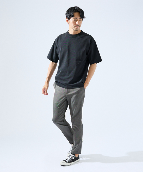 ABAHOUSE GRAY(アバハウスグレイ)の「【快適機能素材】ハイツイスト カノコ 半袖Tシャツ / ニットTシャツ(Tシャツ/カットソー・メンズ・ブラック/ホワイト/ライトグレー/ネイビー・46/48)」の15枚目の写真