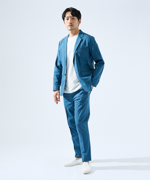 ABAHOUSE GRAY(アバハウスグレイ)の「【快適機能素材】ハイツイスト カノコ 半袖Tシャツ / ニットTシャツ(Tシャツ/カットソー・メンズ・ブラック/ホワイト/ライトグレー/ネイビー・46/48)」の18枚目の写真