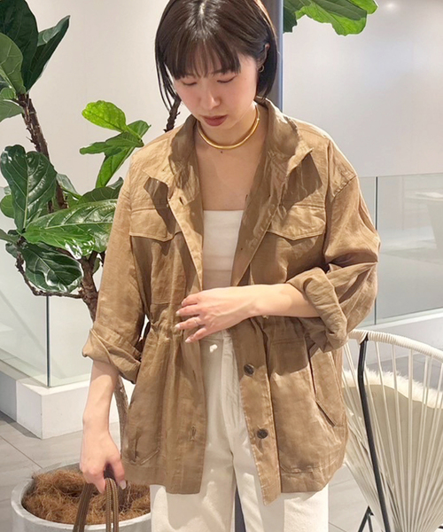 今期美品　FRAMeWORK ラミースタンドブルゾン　ベージュ FRAMeWORK（フレームワーク）の「≪追加・洗濯機洗い可能