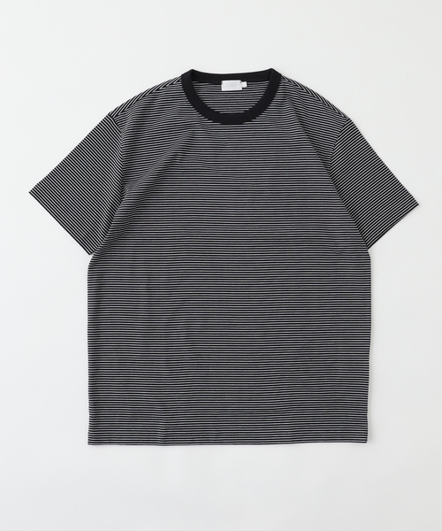 handvaerk | 60/2 CREW NECK WIDE T-SHIRT (black/white/plum wine/peach) size S | ハンドバーク ピマコットン handvaerk | 60/2 CREW NECK WIDE T-SHIRT (black/white/plum