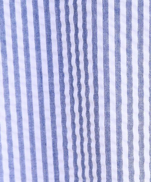 SHOO・LA・RUE（シューラルー）の「【洗える/S-LL】涼やかで好印象 サッカーブラウス（シャツ/ブラウス・レディース・ネイビー/ブルー系その他4/ホワイト・04/03/02/01）」の11枚目の写真