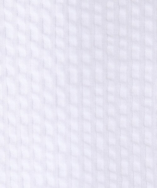 SHOO・LA・RUE（シューラルー）の「【洗える/S-LL】涼やかで好印象 サッカーブラウス（シャツ/ブラウス・レディース・ネイビー/ブルー系その他4/ホワイト・04/03/02/01）」の15枚目の写真