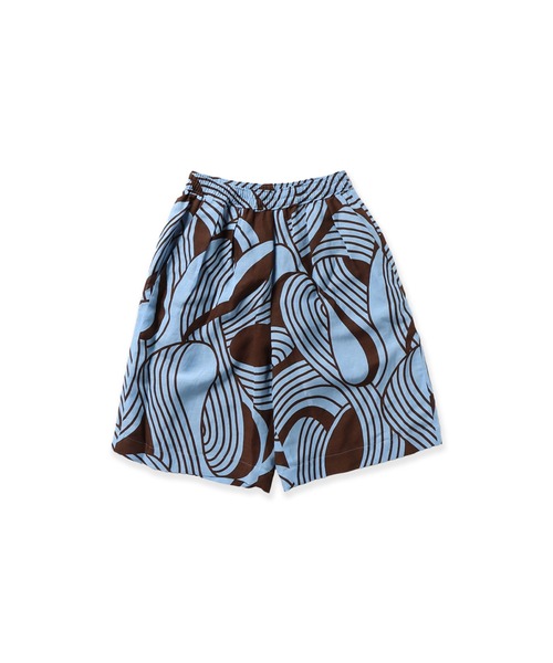 ESLOW(エスロー)の「ESLOW/エスロー OVERSIZED SHORT オーバーサイズ ショーツ 総柄 秋服 冬服(その他パンツ・レディース・ブルー/ブラック・2)」の1枚目の写真